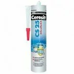 Ceresit CS 25 — Цветная силиконовая затирка с усиленным противогрибковым эффектом для герметизации угловых швов и стыков