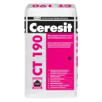 Ceresit CT 190 — Штукатурно-клеевая смесь для систем теплоизоляции на минераловатных плитах